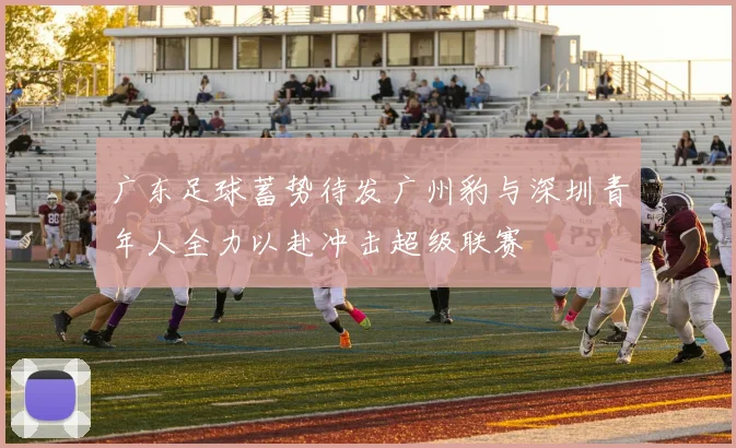 广东足球蓄势待发广州豹与深圳青年人全力以赴冲击超级联赛
